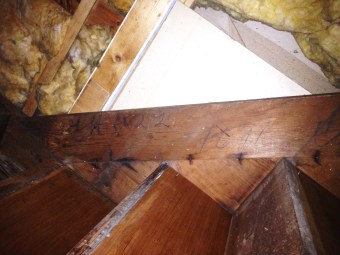 Blue grease pencil markis in Sears catalog house