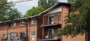 Condemned site of the Round Hill apartment complex in Chevy Chase